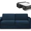Canapé 4 Places Convertible Express En Velours CALITO - Bleu Nuit - Couchage 160 Cm - Matelas 14 Cm Avec Mémoire De Forme DUNLOPILLO 2 Canapé 4 Places Convertible Express En Velours CALITO - Bleu Nuit - Couchage 160 Cm - Matelas 14 Cm Avec Mémoire De Forme DUNLOPILLO -Accueil-Canapé canape 490561
