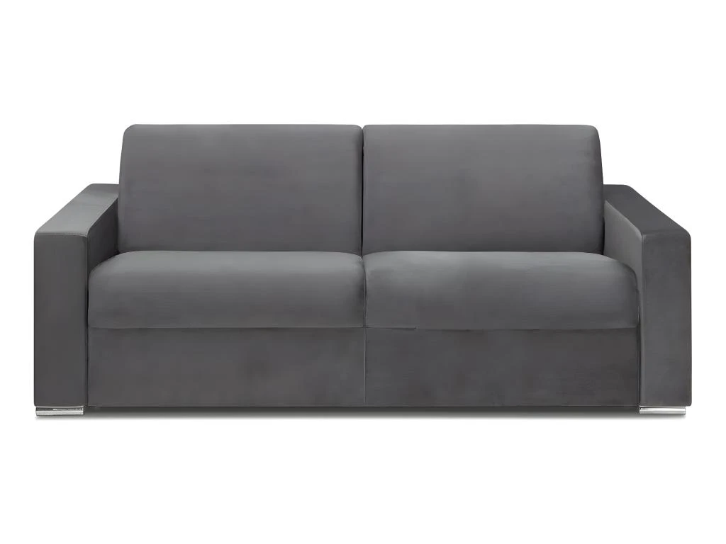 Canapé 4 Places Convertible Express En Velours CALITO - Anthracite - Couchage Lattes Larges 160 Cm - Matelas 18 Cm Avec Mémoire De Forme DUNLOPILLO 5 Canapé 4 Places Convertible Express En Velours CALITO - Anthracite - Couchage Lattes Larges 160 Cm - Matelas 18 Cm Avec Mémoire De Forme DUNLOPILLO – Image 3