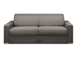 Canapé 4 Places Convertible Express En Tissu CALITO - Anthracite - Couchage Lattes Larges 160 Cm - Matelas 22 Cm Avec Mémoire De Forme DUNLOPILLO