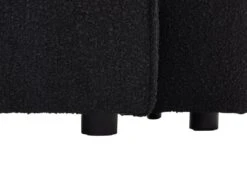 Canapé 3 Places En Tissu Sherpa Effet Peau De Mouton Noir MAGALI -Accueil-Canapé canape 4917445