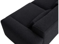 Canapé 3 Places En Tissu Sherpa Effet Peau De Mouton Noir MAGALI -Accueil-Canapé canape 4917449