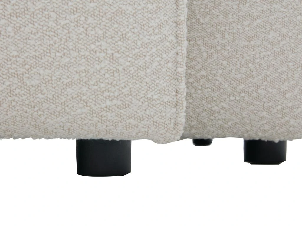 Canapé 3 Places En Tissu Sherpa Effet Peau De Mouton Blanc MAGALI 9 Canapé 3 Places En Tissu Sherpa Effet Peau De Mouton Blanc MAGALI – Image 7