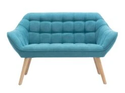 Canapé 2 Places En Tissu Bleu CASERTA -Accueil-Canapé canape 492075