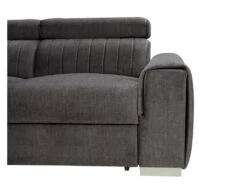 Canapé D'angle Gauche Convertible En Tissu Gris Anthracite LARICA De PASCAL MORABITO -Accueil-Canapé canape 492803