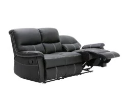 Canapés 3 Places Relax En Simili Noir CANBY -Accueil-Canapé canape 495023