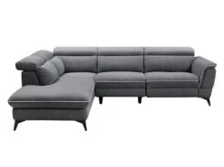 Canapé D'angle Gauche Relax électrique En Tissu Gris COPOLI 13 Canapé D'angle Gauche Relax électrique En Tissu Gris COPOLI -Accueil-Canapé canape 497563