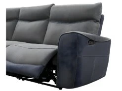 Canapé D'angle Réversible Relax électrique En Tissu Gris Clair Et Anthracite DAMON -Accueil-Canapé canape 498013