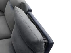 Canapé D'angle Réversible Relax électrique En Tissu Gris Clair Et Anthracite DAMON -Accueil-Canapé canape 498015