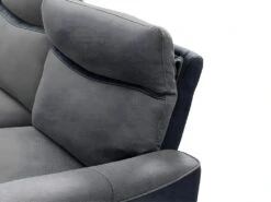 Canapé D'angle Réversible Relax électrique En Tissu Gris Clair Et Anthracite DAMON -Accueil-Canapé canape 498017