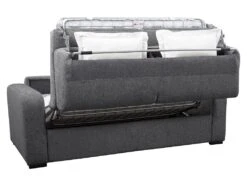 Canapé 3 Places Convertible Express En Tissu Gris Anthracite - Matelas 14cm - Couchage 140cm - BEVIS -Accueil-Canapé canape 500135
