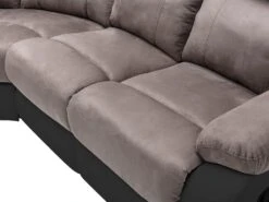 Canapé D'angle Relax Gris Et Noir En Microfibre Et Simili TOLZANO 15 Canapé D'angle Relax Gris Et Noir En Microfibre Et Simili TOLZANO -Accueil-Canapé canape 501223