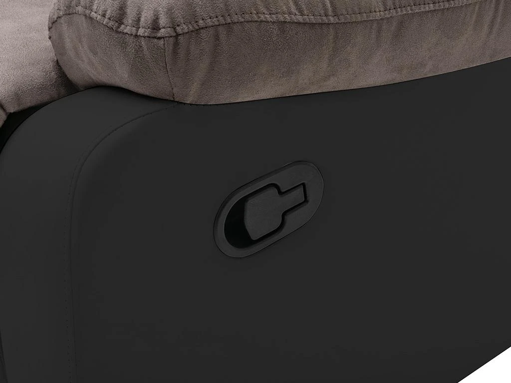 Canapé D'angle Relax Gris Et Noir En Microfibre Et Simili TOLZANO 5 Canapé D'angle Relax Gris Et Noir En Microfibre Et Simili TOLZANO – Image 3