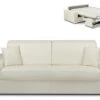 Canapé 4 Places Convertible Express En Simili EMIR - Blanc - Couchage à Lattes Larges 160 Cm - Matelas 14 Cm -Accueil-Canapé canape 503111
