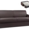 Canapé 4 Places Convertible Express En Simili CALIFE - Marron - Couchage à Lattes Larges 160 Cm - Matelas 14 Cm -Accueil-Canapé canape 503389