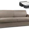 Canapé 4 Places Convertible Express En Simili CALIFE - Taupe - Couchage à Lattes Larges 160 Cm - Matelas 18 Cm 1 Canapé 4 Places Convertible Express En Simili CALIFE - Taupe - Couchage à Lattes Larges 160 Cm - Matelas 18 Cm -Accueil-Canapé canape 503431