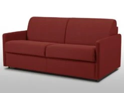 Canapé 3 Places Convertible Express En Tissu CALIFE - Rouge - Couchage à Lattes Larges 140 Cm - Matelas 14 Cm -Accueil-Canapé canape 503533