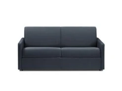Canapé 3 Places Convertible Express En Tissu CALIFE - Bleu Foncé - Couchage à Lattes Larges 140 Cm - Matelas 14 Cm -Accueil-Canapé canape 503575