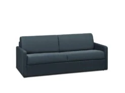Canapé 4 Places Convertible Express En Tissu CALIFE - Bleu Foncé - Couchage à Lattes Larges 160 Cm - Matelas 14 Cm -Accueil-Canapé canape 503703