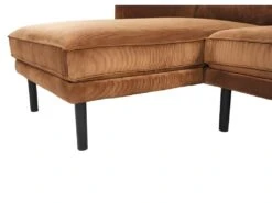 Canapé D'angle Gauche En Velours Côtelé Camel MIKE -Accueil-Canapé canape 504251