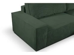 Canapé D'angle Convertible En Velours Côtelé Vert AMELIA De Pascal Morabito - Angle Droit -Accueil-Canapé canape 508797