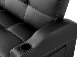 Canapé Convertible Clic Clac En Simili MIRELLA - Noir -Accueil-Canapé canape 5230265