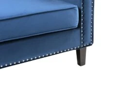 Canapé 3 Places En Velours Bleu MASULI -Accueil-Canapé canape 6007141