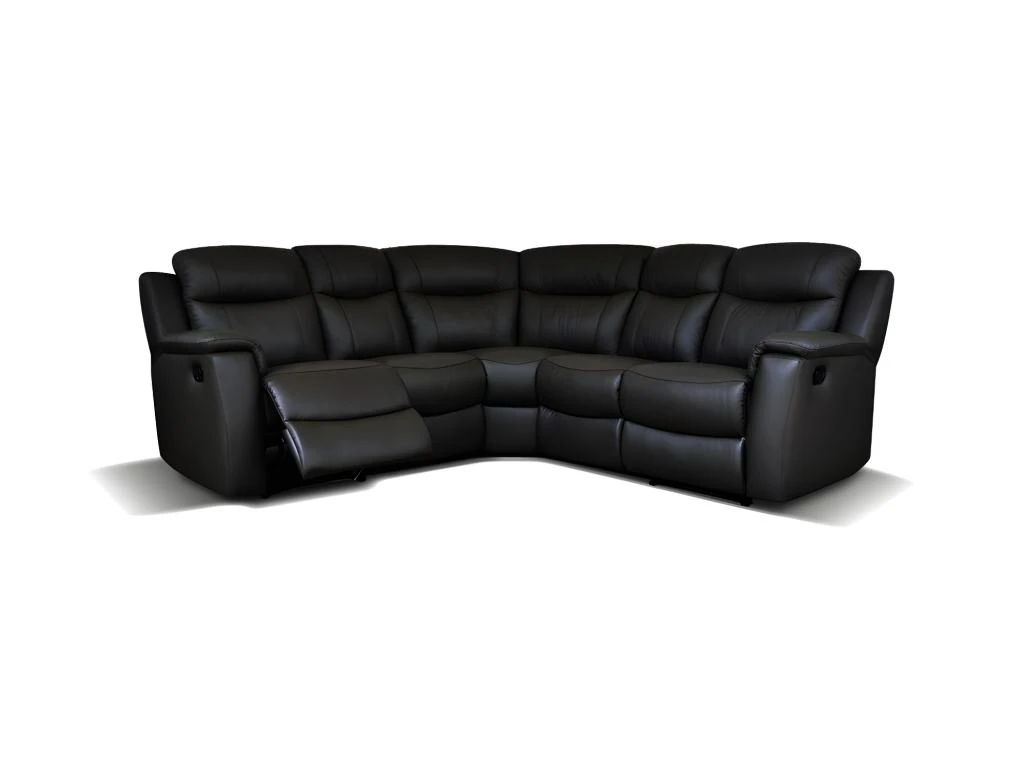 Canapé D'angle Relax Cuir EVASION - Noir 10 Canapé D'angle Relax Cuir EVASION - Noir – Image 8