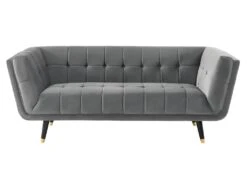 Canapé 3 Places SAMANTHA II En Velours - Gris -Accueil-Canapé canape 667365