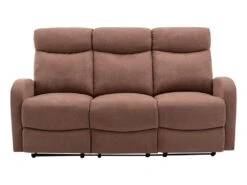 Canapé 3 Places Relax En Tissu Marron EVELYN -Accueil-Canapé canape 7026249