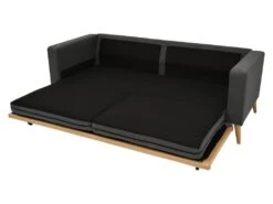 Canapé 3 Places Convertible En Tissu Anthracite KENZA -Accueil-Canapé canape 7275393