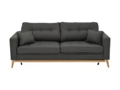 Canapé 3 Places Convertible En Tissu Anthracite KENZA -Accueil-Canapé canape 7275423