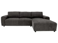 Canapé D'angle Droit En Tissu Anthracite GLADYS -Accueil-Canapé canape 7761927