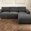Canapé D'angle Droit En Tissu Anthracite GLADYS -Accueil-Canapé canape 7761949