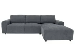 Canapé D'angle Droit En Tissu Bleu Gris GLADYS -Accueil-Canapé canape 7762289