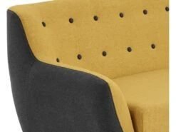 Canapé 2 Places En Tissu Jaune Et Anthracite SERTI II -Accueil-Canapé canape 8120005