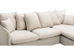 Canapé D'angle Droit En Tissu Beige DOROTY -Accueil-Canapé canape 8228381