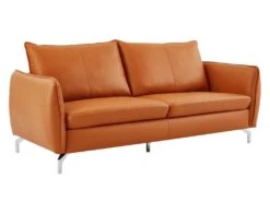 Canapé 3 Places En Cuir Camel LADOGA -Accueil-Canapé canape 8345887