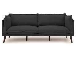 Canapé 3 Places En Tissu Noir OCTAVIE -Accueil-Canapé canape 8492627