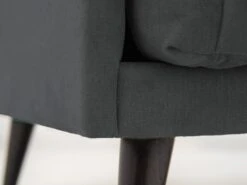 Canapé 3 Places En Tissu Noir OCTAVIE -Accueil-Canapé canape 8492629