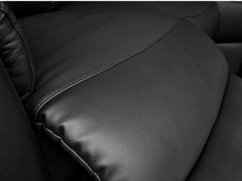 Canapé D'angle Relax Cuir EVASION - Noir 6 Canapé D'angle Relax Cuir EVASION - Noir – Image 4