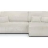 Canapé D'angle Convertible Réversible 4 Places Avec Coffre De Rangement En Velours Côtelé Beige - Livia -Accueil-Canapé canape 8908815
