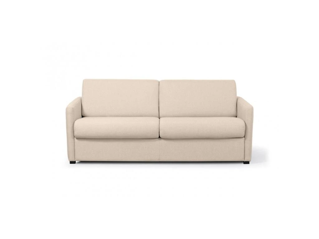 Canapé Tissu Beige Convertible Express LISSA - 3 Places. 3 Canapé Tissu Beige Convertible Express LISSA - 3 Places.
