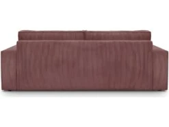 Canapé Convertible 3 Places Avec Coffre De Rangement En Velours Côtelé Vieux Rose - Harper -Accueil-Canapé canape 9168127