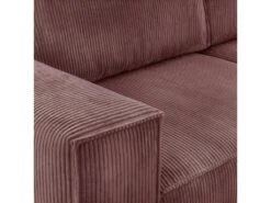 Canapé Convertible 3 Places Avec Coffre De Rangement En Velours Côtelé Vieux Rose - Harper -Accueil-Canapé canape 9168131