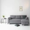 Canapé D'angle Convertible LOGAN 3 Places Gris - HAPPY GARDEN -Accueil-Canapé canape 9168209