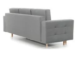 Canapé 3 Places Convertible - En Tissu Velours De Qualité Gris, ASVENA VELOURS -Accueil-Canapé canape 9168403