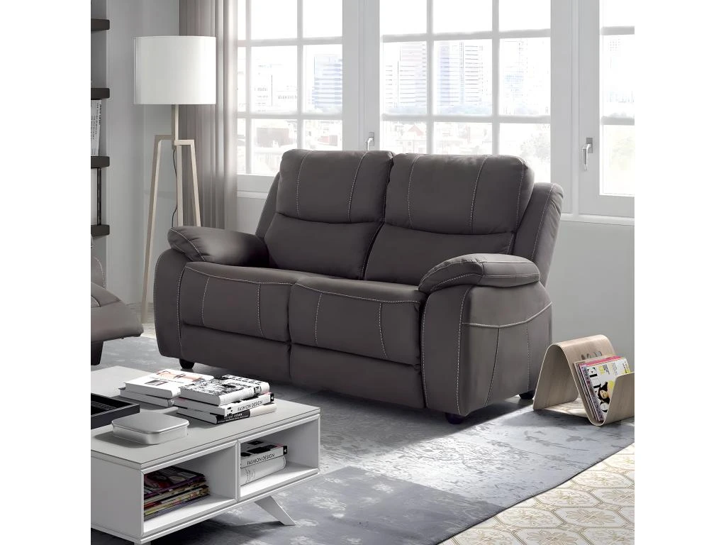 VALENCE - Canapé Fixe 2 Places Tissu Taupe 3 VALENCE - Canapé Fixe 2 Places Tissu Taupe