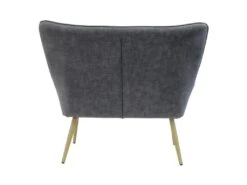 HELICIA - Canapé Fixe 2 Places Tissu Gris -Accueil-Canapé canape 9169885