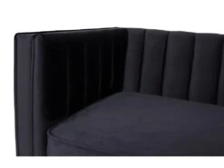 Canapé 2 Places James Velours Noir Pieds Doré -Accueil-Canapé canape 9169909