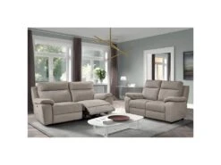 VIGO - Canapé Fixe 2 Places Tissu Gris Clair -Accueil-Canapé canape 9169981